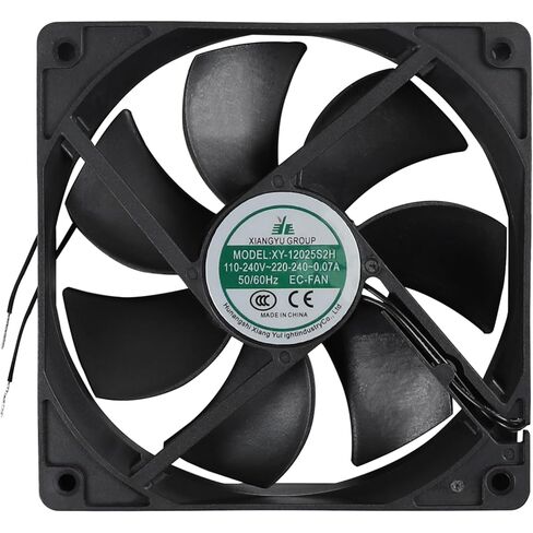 XY12025S2H EC 12025 مروحة تبريد مقاومة للماء ذات تدفق محوري، XY-12025S2H قطع غيار مروحة خزانة الثلاجة، 110-240 فولت ~ 220-240 فولت 0.07 أمبير لتعزيز مراوح التبريد ذات حجم الهواء العالي، الحجم: 120 × 120 × 25 مم in Saudi Arabia