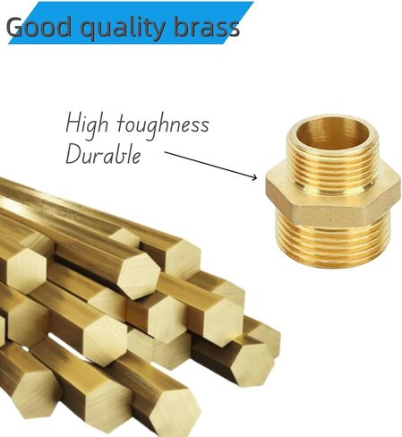 3pcs 3/4'' NPT x 1/2'' NPT Brass Hex Nipple,Brass Reducer 3/4 to 1/2 Adapter Pipe Fitting Reducing Solid Hex Nipple,3/4 male to 1/2 male Reducer Pipe Fitting for Connect Gas Water Pipe Systems in Saudi Arabia