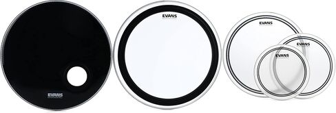 Evans EMAD Bass Drum System Bundle - 22 inch + Evans EC2S Frosted 3-piece Tom Pack - 10/12/16 inch Value Bundle in Saudi Arabia