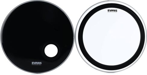 Evans EMAD Bass Drum System Bundle - 22 inch + Evans EC2S Frosted 3-piece Tom Pack - 10/12/16 inch Value Bundle in Saudi Arabia