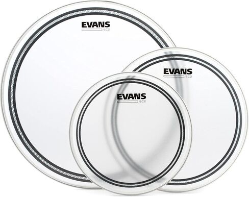 Evans EMAD Bass Drum System Bundle - 22 inch + Evans EC2S Frosted 3-piece Tom Pack - 10/12/16 inch Value Bundle in Saudi Arabia
