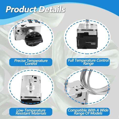 800366 Temp Control Kit Fit for True Refrigeration, 76" Coil Sensing Thermostat Replace 077B6806 077B7172 988282 in Saudi Arabia