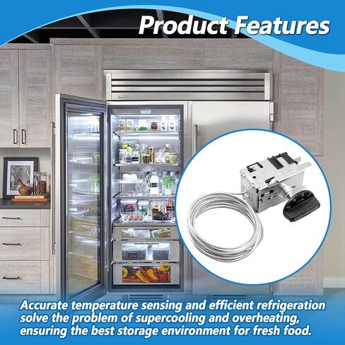 800366 Temp Control Kit Fit for True Refrigeration, 76" Coil Sensing Thermostat Replace 077B6806 077B7172 988282 in Saudi Arabia