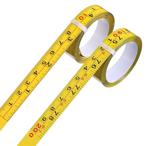 2 Pcs Self-Adhesive Measuring Tape, 78 Inch/200cm Carbon Steel Ruler Tapes, Imperial and Metric Scale, Left to Right & Right to Left Sticky Tape for Workbench Woodworking Table Saw Drafting Table in Saudi Arabia