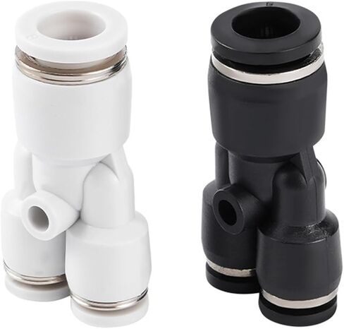 PW White Black Pneumatic Quick Connector Variable Diameter Tee Plugs Tracheal Component 1Pcs(黑色PW16-10) in Kuwait