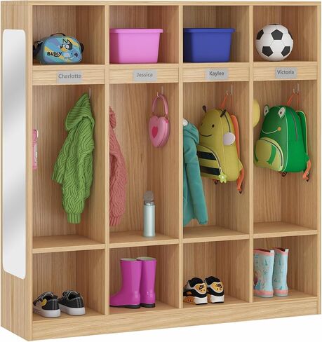 خزانة معطف من 5 قطاعات مع 10 Cubbies ، Cubbies Daycare مع 10 خطافات ، خزانات رياض الأطفال للمنزل ، المدرسة ، الحضانة in Kuwait