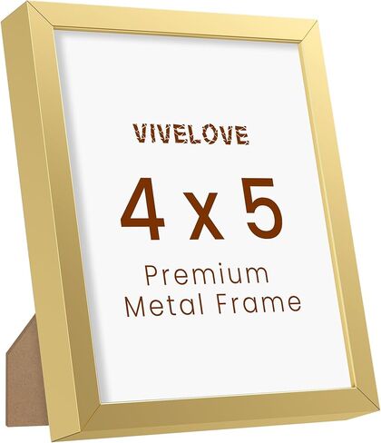 إطار صورة Vivelove مقاس 11x27 ذهبي للتعليق على الحائط أو سطح الطاولة - إطار صورة من الألومنيوم مقاس 11x27 - تثبيت على الحائط أفقيًا أو رأسيًا - زجاج مقسى - مجموعة من 1 in Kuwait