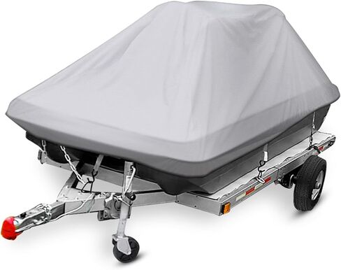 900D Waterproof Pond Boat Cover Fits 8'-10'L Pond Prowler Bass Raider Boat and Bass Fishing Boat, Heavy Duty Marine Grade Canvas, Black in Saudi Arabia