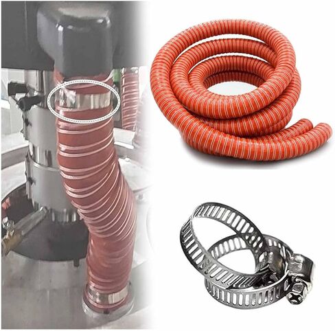 Automotive Air Duct Hose, Silicone Flexible Cooling Ducting, Light Extraction & Blow Vent Duct with Steel Wire for Garage, Dryer Air System(L2m,LD152mm) in Saudi Arabia