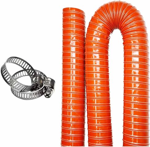 Automotive Air Duct Hose, Silicone Flexible Cooling Ducting, Light Duty Extraction & Blow Vent Duct with Steel Wire for Garage, Dryer Air System(L4m,LD205mm) in Saudi Arabia