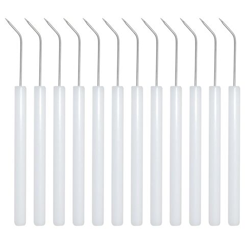 12PCS Plastic Handled Insect Dissection Needles Stainless Steel Needles with Curved Tips 3.9 Inches for Sampling Cutting and Puncturing Laboratory Dissection Instruments in Saudi Arabia