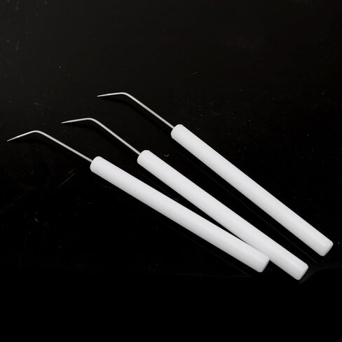 12PCS Plastic Handled Insect Dissection Needles Stainless Steel Needles with Curved Tips 3.9 Inches for Sampling Cutting and Puncturing Laboratory Dissection Instruments in Saudi Arabia