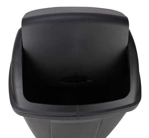 13 Gallon Plastic Swing Top Kitchen Garbage Trash Can, Black in Saudi Arabia