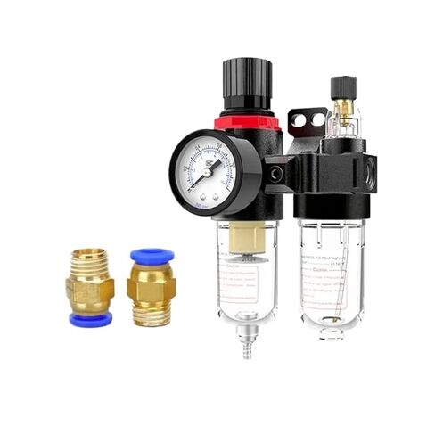 AFC2000 AFR2000+AL2000 G1/4 air Compressor Oil-Water Separator air Filter Pressure reducing Valve Regulator(AFC2000+PC12-02x2) in Saudi Arabia