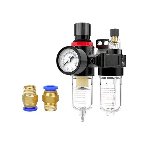 AFC2000 AFR2000+AL2000 G1/4 air Compressor Oil-Water Separator air Filter Pressure reducing Valve Regulator(AFC2000+PC12-02x2) in Saudi Arabia