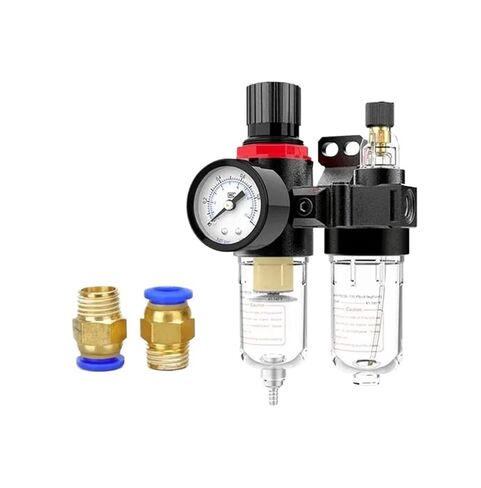 AFC2000 AFR2000+AL2000 G1/4 air Compressor Oil-Water Separator air Filter Pressure reducing Valve Regulator(AFC2000+PC12-02x2) in Saudi Arabia
