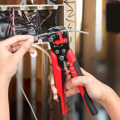 مجموعة أدوات تجعيد وتقشير الأسلاك من Kuject، 3 في 1 تجريد الأسلاك ذاتية الضبط لـ 10-24 AWG مع مجموعة أدوات تجعيد لموصلات الانكماش الحراري AWG22-10 in Kuwait