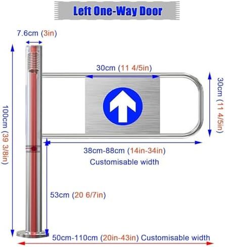 Safety Revolving Door Spring Loaded Swing Gate for Secure Entrances Perfect for Supermarkets High Traffic Areas & Public Spaces Enhanced Security Solution in Kuwait