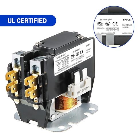 Dreyoo 4 Pack 24V Coil 40A 1 Pole Air Conditioner Contactor, UL Certified Carrier HVAC Motor Contactor, Air Conditioner Replacement Relay, Compatible with C230b, Heat Pump, Refrigeration Systems in Saudi Arabia