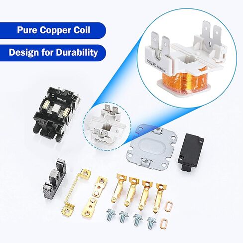Dreyoo 4 Pack 24V Coil 40A 1 Pole Air Conditioner Contactor, UL Certified Carrier HVAC Motor Contactor, Air Conditioner Replacement Relay, Compatible with C230b, Heat Pump, Refrigeration Systems in Saudi Arabia