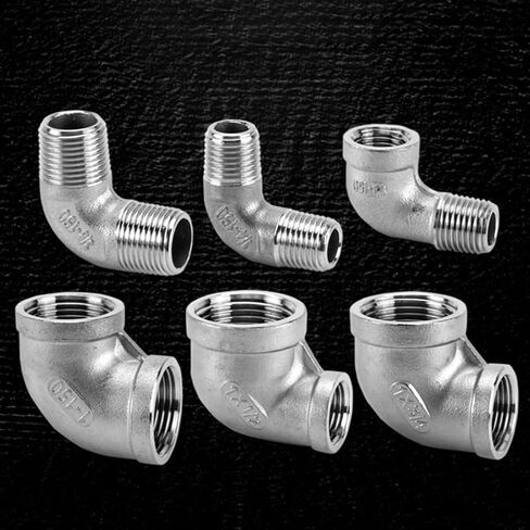 OSNEEOIY Stainless Steel Cast Pipe Fitting, 1PCS 304 Stainless Steel Male/Female Threaded Elbow, 1/8"" 1/4"" 3/8"" 1/2"" 3/4"" 1"" 90 Degree Elbow Connector Pipe Fitting(3/4"" Male Elbow) in Saudi Arabia