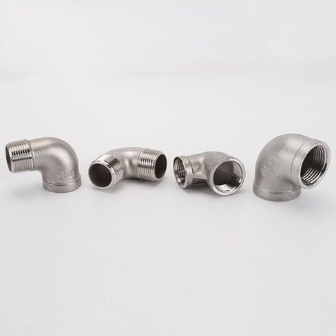 OSNEEOIY Stainless Steel Cast Pipe Fitting, 1PCS 304 Stainless Steel Male/Female Threaded Elbow, 1/8"" 1/4"" 3/8"" 1/2"" 3/4"" 1"" 90 Degree Elbow Connector Pipe Fitting(3/4"" Male Elbow) in Saudi Arabia