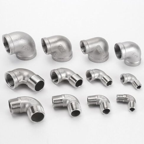 OSNEEOIY Stainless Steel Cast Pipe Fitting, 1PCS 304 Stainless Steel Male/Female Threaded Elbow, 1/8"" 1/4"" 3/8"" 1/2"" 3/4"" 1"" 90 Degree Elbow Connector Pipe Fitting(3/4"" Male Elbow) in Saudi Arabia