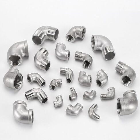 OSNEEOIY Stainless Steel Cast Pipe Fitting, 1PCS 304 Stainless Steel Male/Female Threaded Elbow, 1/8"" 1/4"" 3/8"" 1/2"" 3/4"" 1"" 90 Degree Elbow Connector Pipe Fitting(3/4"" Male Elbow) in Saudi Arabia