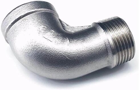 OSNEEOIY Stainless Steel Cast Pipe Fitting, Stainless Steel 90 Degree Elbow, 1/8"" 1/4"" 3/8"" 1/2"" 3/4"" 1"" Female X Male Thread 90° Elbow Connectors SS304 Pipe Fitting, 1PCS(DN 40) in Saudi Arabia
