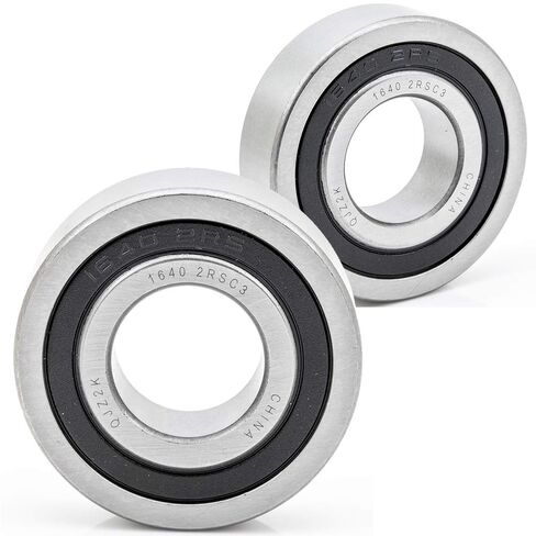 [2-Pack] 1640-2RS - Deep Groove Radial Ball Bearing 7/8 in x 2 in x 9/16 in (ID x OD x Width) | 22.2 mm x 50.8 mm x 14.3 mm (ID x OD x Width) with Double Rubber Seal in Saudi Arabia