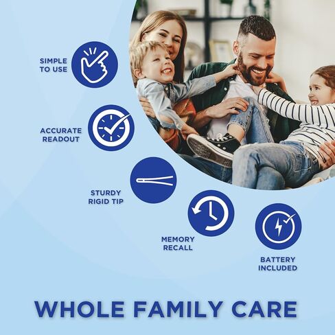 Veridian Healthcare Digital Thermometer | 60-Second Readout | 9-Piece Display | Clinical Rigid Tip | Hygienic Water-Resistant Easy Cleaning | Storage Case + Instructions Included in Kuwait