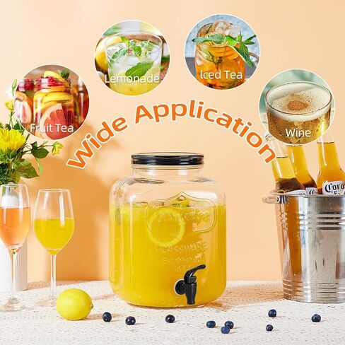 2 PCS 1.5 Gallon Drink dispenser For Parties, Beverage Dispenser With Stand, Large Water Drink Dispensers With Spigot for BBQ, Picnic, Party, Ideal for Lemonade,Juice, Tea, and Party Drinks in Saudi Arabia