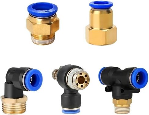 Pneumatic Connector Fitting SL 4mm 6mm 8mm Thread 1/8 1/4 3/8 1/2 Hose Fittings Connectors 20/50Pcs(OD12mm-1I8) in Saudi Arabia