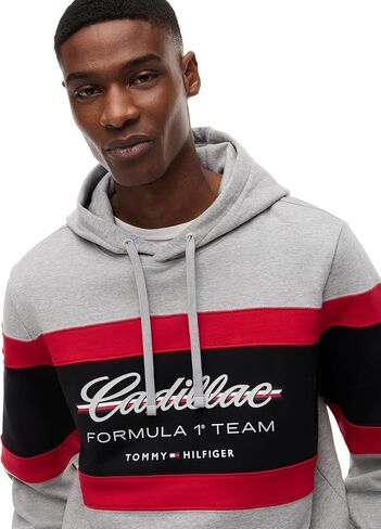 Tommy Hilfiger Formula 1 mens Tommy X Cadillac F1® Team Stripe Hoodie in Saudi Arabia