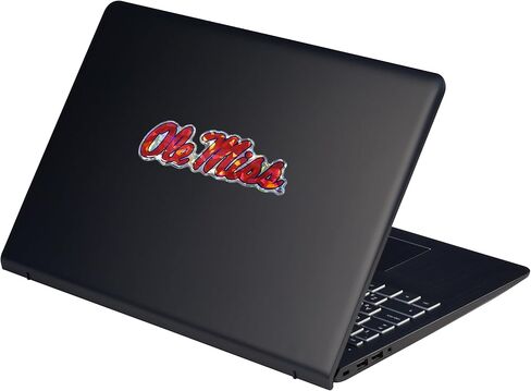 Elektroplate Officially Licensed Ole Miss Red Reflective Decal | Premium 3D Doming All Weather Sticker for Car, Water Bottle, Laptop, Tablet, Window, Cooler, Bumper, Toolbox, Phone | Made in The USA in Saudi Arabia