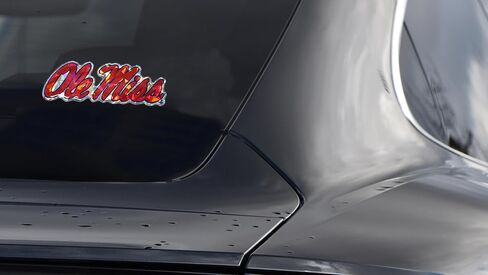 Elektroplate Officially Licensed Ole Miss Red Reflective Decal | Premium 3D Doming All Weather Sticker for Car, Water Bottle, Laptop, Tablet, Window, Cooler, Bumper, Toolbox, Phone | Made in The USA in Saudi Arabia