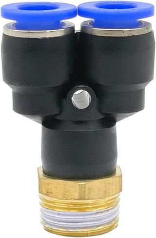 10PCS PX Pneumatic Fittings Y-Shaped Tee 4-12mm Outer Diameter Hose M5 1/8 "1/4" 3/8 "1/2" BSPT External Thread Tee Air Connector(PX8-01 10PCS) in Kuwait