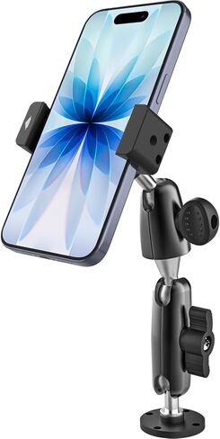 GDZN Kayak Phone Holder Mount, [All Metal Material] Heavy Duty Drill Base Phone Mount for Boat/Canoe, 360° Adjustable Arm - Universal Phone Clip for iPhone 17/16/15, Galaxy S/A/Z Flip, 4-7" Phones in Saudi Arabia