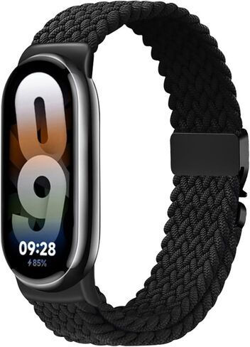 حزام مجدول من النايلون متوافق مع سوار Xiao Mi Band 8/9/10، حزام مطاطي بديل للنساء والرجال in Kuwait