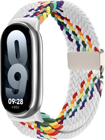 حزام مجدول من النايلون متوافق مع سوار Xiao Mi Band 8/9/10، حزام مطاطي بديل للنساء والرجال in Kuwait