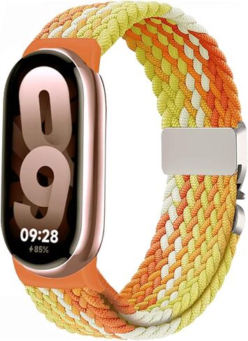 حزام مجدول من النايلون متوافق مع سوار Xiao Mi Band 8/9/10، حزام مطاطي بديل للنساء والرجال in Kuwait