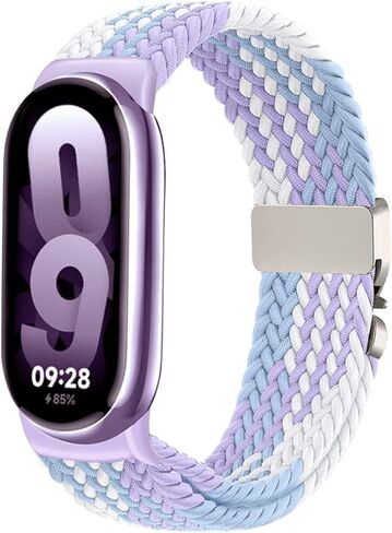 حزام مجدول من النايلون متوافق مع سوار Xiao Mi Band 8/9/10، حزام مطاطي بديل للنساء والرجال in Kuwait