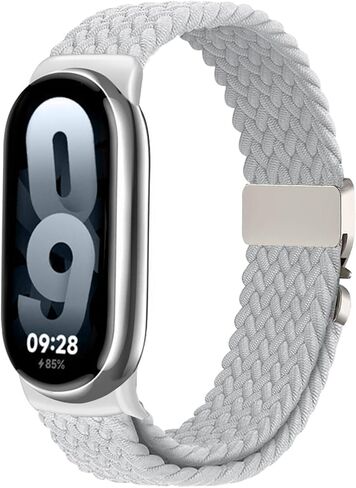 حزام مجدول من النايلون متوافق مع سوار Xiao Mi Band 8/9/10، حزام مطاطي بديل للنساء والرجال in Kuwait
