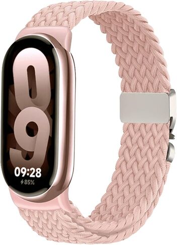 حزام مجدول من النايلون متوافق مع سوار Xiao Mi Band 8/9/10، حزام مطاطي بديل للنساء والرجال in Kuwait