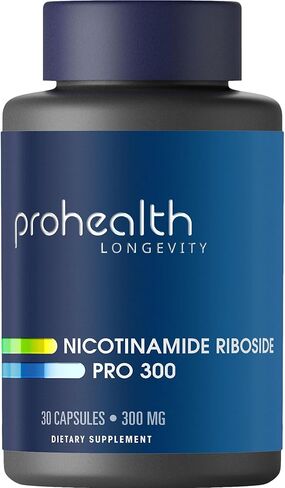 ProHealth Nicotinamide Riboside Pro 300. 300 مجم NR (مثل NR هيدروجين مالات) بالإضافة إلى 100 مجم ثلاثي ميثيل جليسين (TMG) يعزز NAD+ 30 وجبة in Kuwait