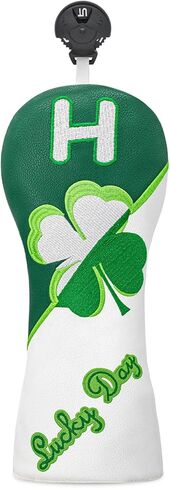 Green Leather Hybrid Headcover Lucky Four-Leaf Clover Fun Design Golf Headcovers Golf Accessories for Women Hybrid Golf Clubs for Men Golf Club Set in Saudi Arabia