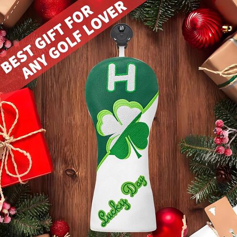 Green Leather Hybrid Headcover Lucky Four-Leaf Clover Fun Design Golf Headcovers Golf Accessories for Women Hybrid Golf Clubs for Men Golf Club Set in Saudi Arabia