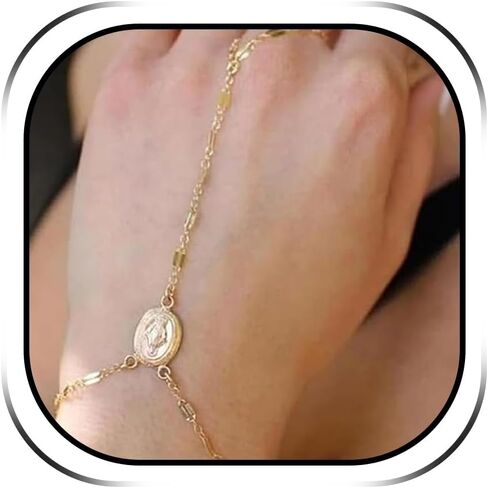 KummerSaprk Hand Chain Bracelet for Women Gold Hand Chain Bracelets Rosary Cross Bracelet for Women Fashion Jewelry in Saudi Arabia