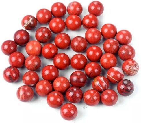100PCS Natural Red Jasper Stone Gemstones Harmony Round Ball Sphere 14mm in Saudi Arabia