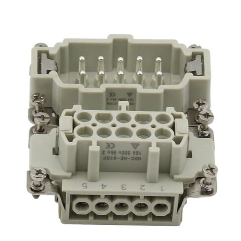 10 موصل عالي التحمل HDC-HE-010 ذكر وأنثى 16A500V 1 قطعة (توصيل ذكر) in Saudi Arabia